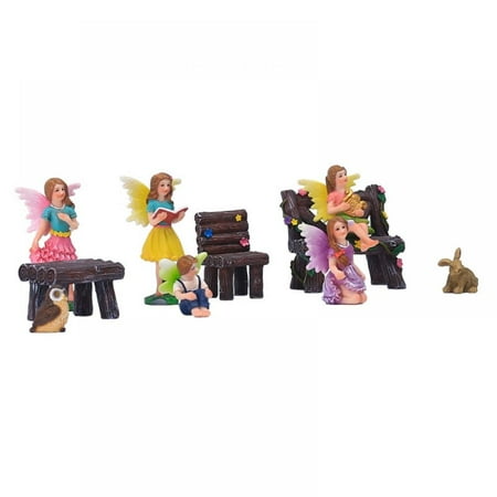 

Miniature Fairy House Set Desktop Scene Decoration Gift Resin Crafts
