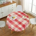 thumbnail image 5 of Snowman Christmas Party Tablecloth, Water and Grease Resistant Wipeable Rectangular Tablecloth, Red and White, 36x55 inches, 5 of 6