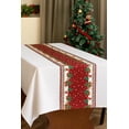 thumbnail image 2 of Fennco Styles Christmas Tree & Deer Festive Table Runner 13" x 72" - Burgundy Table Cover for Winter Holidays, Banquets, Family Gatherings and Special Occasions, 2 of 4