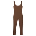 thumbnail image 5 of Haitryli Men's One Piece Athletic Unitard Full Body Jumpsuit Spandex Dancewear Catsuit Tank Rompers Brown XL, 5 of 7