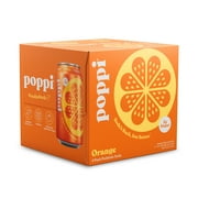 Poppi Orange Prebiotic Soda, 12 oz, 4 Pack Cans