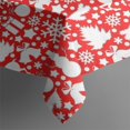 thumbnail image 4 of Red Christmas Deer and Gift Pattern Rectangle Tablecloth 60"x120",Waterproof Polyester Rectangle Table Cloth, Wipeable Spillproof Polyester Tablecloth for Dining, Camping, Indoor and Outdoor, 4 of 6