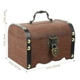 thumbnail image 4 of Eease Vintage Wooden Treasure Chest Locking Jewelry Box for Keepsakes, 4 of 5