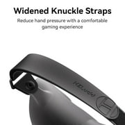 HZLucki Upgraded Controller Grips Compatible with Meta Quest 3S/Quest 3 Accessories, Extended Gradient Silicone Controller Strap, Widened Adjustable Knuckle Straps Fits Most Hands (Black)