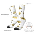 thumbnail image 6 of Honeii Bee Print Adult Socks,Crew Socks,Casual Calf Socks,Daily Wear Socks for Men & Women, Perfect for Sports, Casual and Everyday Use, 6 of 6