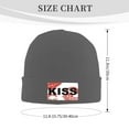 thumbnail image 3 of ZICANCN Romantic Red Lip Kiss Knit Beanie Hat , Winter Cap Soft Warm Classic Hats for Men Women Deep Heather, 3 of 8