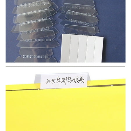 - 10/20/50/100/200pcs Suspension Hanging Clear Plastic Filing Folder File Tabs Inserts for File Boxs Holder