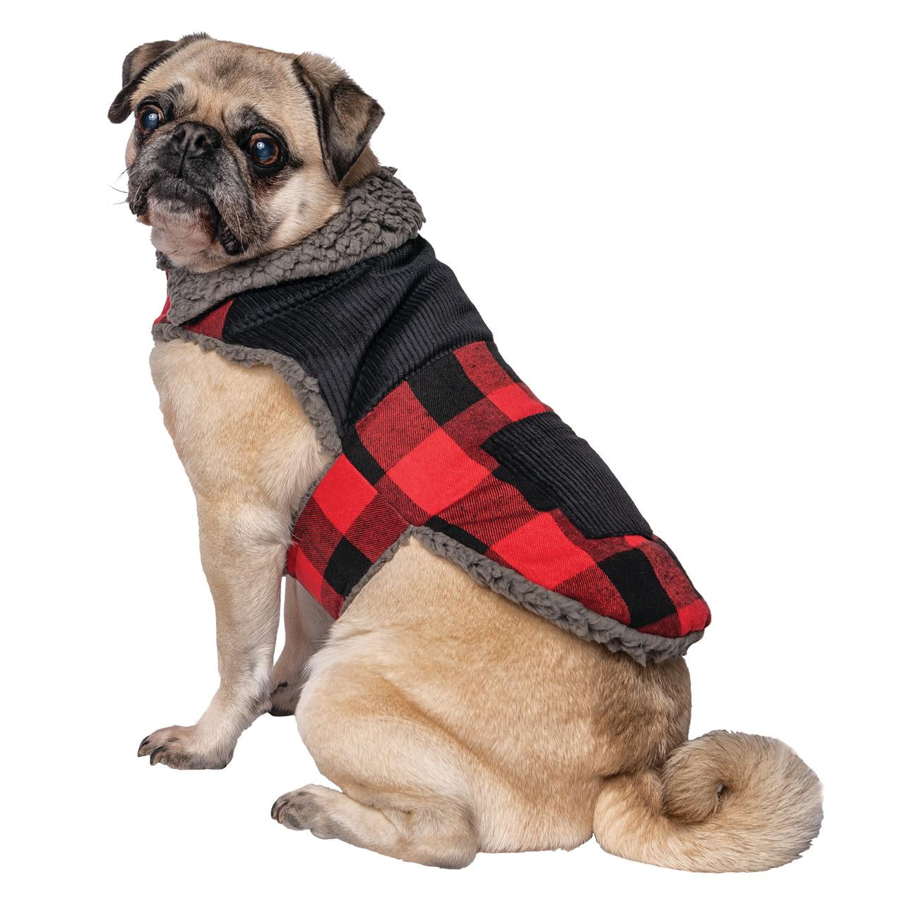 buffalo plaid dog jacket