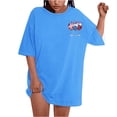 thumbnail image 1 of Fiudx Ofertas de La Semana Camiseta de Manga Corta con Cuello Redondo y Estampado Informal En La Parte Delantera y Trasera Del Día de La Independencia para Mujer, 1 of 5