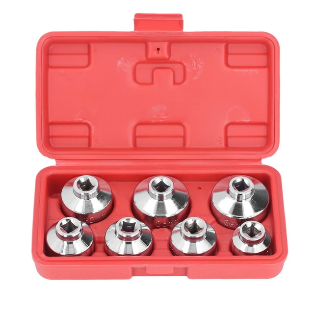 Juego de 7 llaves de vaso para tapa de filtro de aceite de 3/8 pulgadas, 24, 27, 29, 30, 32, 36 y 38 mm, repuesto para Benz