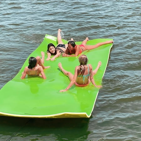 7'/9'/12' Floating Water Mat, 3-Layer Tear-Resistant Xpe Foam Water Floating Mat, Lily Pad For Water Recreation Pool, Lake, Beach, Ocean, Suitable For Family And Friends