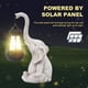 thumbnail image 2 of Luz De Estatuilla De Elefante Estatua de Animal Solar, luz de escultura de gato, cura de resina ligera para jardín exterior, 2 of 8