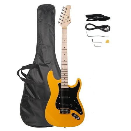 GST Stylish Electric Guitar Kit with Black Pickguard Black