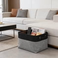 thumbnail image 3 of Foldable Fabric Storage Bin - Large-Capacity Organizer for Clothes/Toys/Gifts, Soft Collapsible Storage Basket for Home Use, Durable Washable Fabric with Reinforced Handles, 15*11*9in, Gray, 3 of 7
