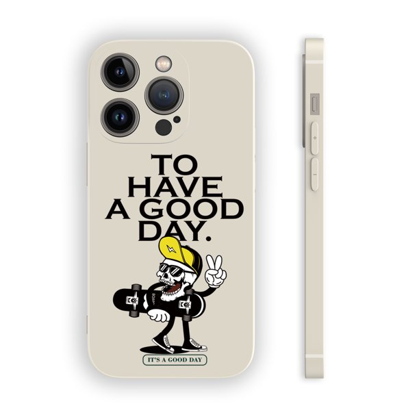 Muestra tu estilo con una moderna funda de teléfono plateada mate con diseño de dibujos animados para iPhone15 Pro Max 14 13 12 Pro 11
