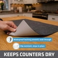 thumbnail image 4 of Drymate XL Dish Drying Mat, Oversized (19”x24”), Low-Profile, Super Absorbent, Quick Dry Fabric, Waterproof & Slip-Resistant, for Kitchen Counter, Trimmable, Easy to Clean (USA Made)(Charcoal), 4 of 7