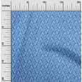 thumbnail image 2 of oneOone Velvet Medium Blue Fabric Asian Block Sewing Material Print Fabric By The Yard 58 Inch Wide, 2 of 5