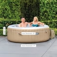 thumbnail image 2 of Intex: PureSpa: Sahara Tan Inflatable Hot Tub Set - 4 Person - 77" Round Outdoor Heated Bubble Spa, Jet Massage, Cover, Hard Water Treatment System, 2 of 9