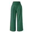 thumbnail image 6 of MNCEKFOD Womens Jeans High Waist Wide Leg Culottes Elastic Loose Comfy Summer Casual Classic Fit Trousers for women 2025 Green XXL, 6 of 6