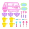thumbnail image 2 of Vogacara Juego de 19 piezas de cocina para niños, juego de juguetes con escurridor, regalo de cumpleaños para niños, tenedor para lavar platos, Juegos de imaginación Vogacara FN011189-00, 2 of 6