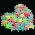 thumbnail image 3 of Colored Glowing Stars Glow In The Dark Fluorescent Plastic Wall Stickers, 3 of 5