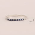 thumbnail image 5 of 0.30 Ctw Round Shape Simulated Tanzanite 925 Sterling Silver Half Eternity Mother's Day Gift Ring (Ring Size 8), 5 of 6