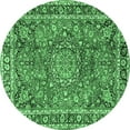 thumbnail image 1 of Ahgly Company Indoor Round Persian Emerald Green Traditional Area Rugs, 5' Round, 1 of 4