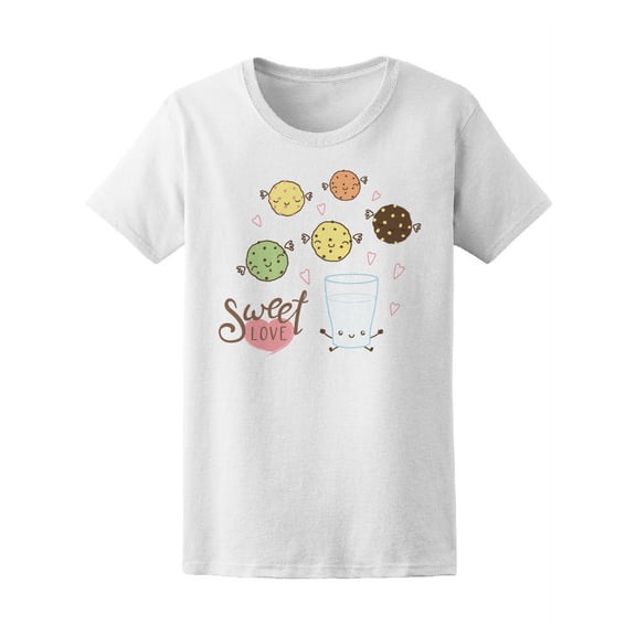 Kawaii Milk Cookies Glass Love Tee Women's -Image by Shutterstock