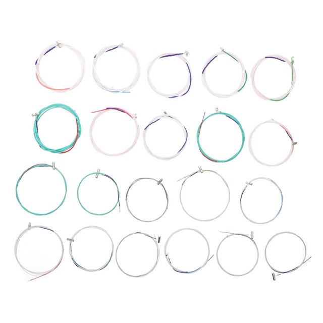 LOVEVER 63 Pcs Guizhen Strings Mini Pièces Durables Musique Fil d'Acier Instrument à Cordes le Noyau Nylon
