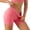 Pink, variant on Gyexs Womens Seamless Workout Shorts Scrunch Lifting High Waist V Back Gym Biker Shorts Pink, Size L