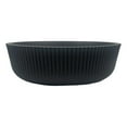 thumbnail image 3 of Yale 14" Round Crystal Glass Vessel Bathroom Sink in Black, 3 of 8