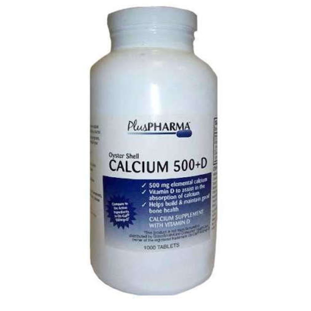 PlusPharma Calcium Plus Vitamin D3 Tablets, 600 mg, 60 Count Walmart