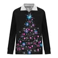 thumbnail image 4 of WXLWZYWL Mens Christmas Sweatshirt Trendy Quarter Zipper Stand Collar Pullover Tops Fall Winter Fashion Print Sweatshirts, 4 of 5