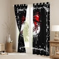 thumbnail image 3 of Erosebridal Red Bow Baseball Curtains Pack of 2 (42x84 Each), Sport Curtains Blackout for Girls and Boys, 3 of 6