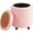 Pink, variant on Casa Pura Furniture Round Rolling Storage Ottoman, Green Teddy Velvet Upholstery, 18 in