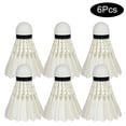 thumbnail image 1 of CUITING Badminton Shuttlecocks  Professional Feather Balls  White  6-Pack, 1 of 6