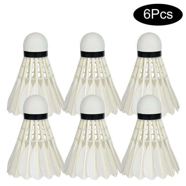 CUITING Badminton Shuttlecocks Professional Feather Balls White 6-Pack