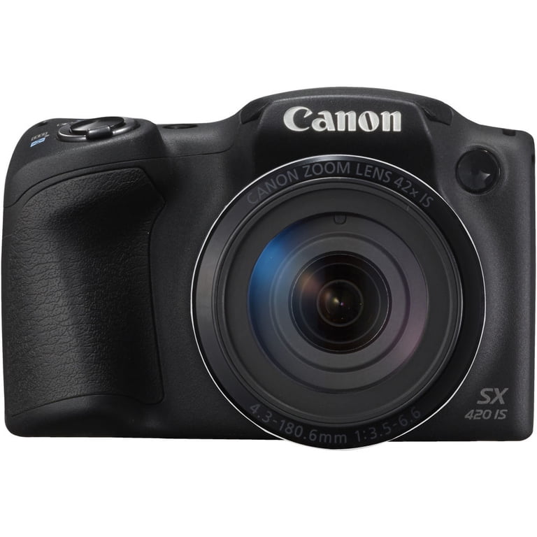 Canon PowerShot SX420 IS Digital Camera (Black) + Extra Battery +