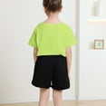 thumbnail image 7 of Girls Summer Tops Size 7/8 Short Sleeve Heart Graphic Tees Loose Fit Cotton Cute Blouses Fashion Casual Going Out Outfits, Green, 10 Years, 7 of 7