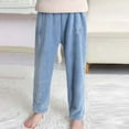 thumbnail image 2 of VJATTWR Kids Boy Girls Pajama Pants, Winter Warm Fuzzy Bottoms Long Soft Plush Fluffy Pants Sweatpants Homewear 18M-12Y, 2 of 4