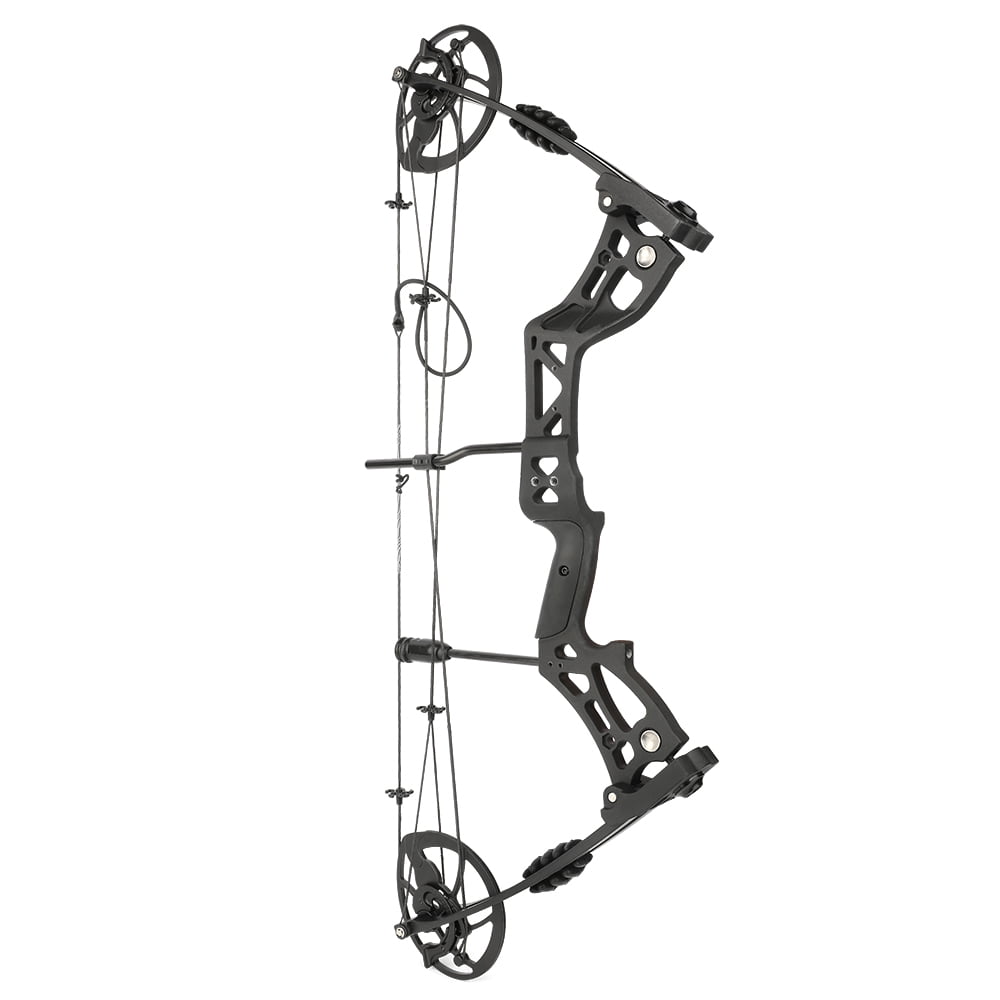 Adult Compound Bow, Adjustable 30-70 lbs Draw Weight, 23.5"-31" Draw Length, 30.5" Axle-to-Axle, 75% Let-Off, Aluminum Alloy Riser, Fiberglass Limbs, Black/Camouflage
