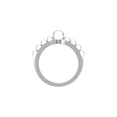 thumbnail image 3 of Araiya Fine Jewelry 10K White Gold Round-shape Lab Grown Diamond Pearl Promise Band Ring (1/5 Cttw, D-F Color, VS1 Clarity) Size 8.5, 3 of 6