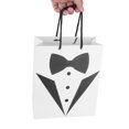 thumbnail image 3 of veasfak Dapper Tuxedo Design Paper Gift Bag With Handle Wedding Party Decoration For Men Option C, 3 of 7