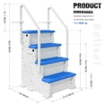 thumbnail image 3 of Betisef Pool Ladder above Ground, Heavy Duty 4-Step Pool Ladder with Dual Handrails and Non-Slip Steps, 500 LBS Load Capacity, for 46-58 Inch, 3 of 10