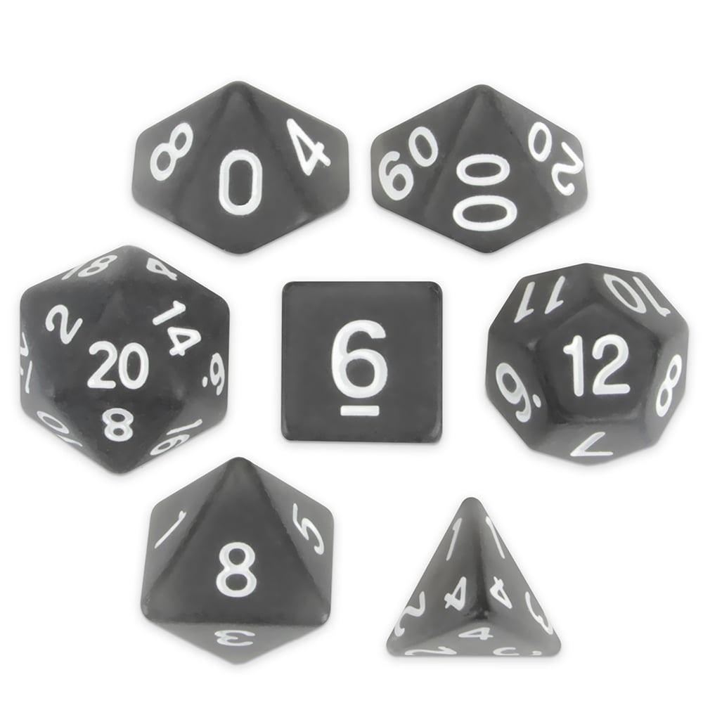 Wiz Dice Penumbra Polyhedral Dice Set in Display Case, Matte Gray