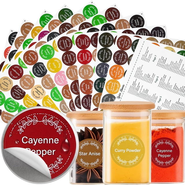 Spice Labels Book Art Secret 672 codificado por colores a prueba de agua