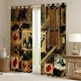 thumbnail image 2 of Manfei Wildlife Bear Child Black Out Curtains, Farmhouse Lodge Cabin Curtains Pack of 2 (42x63 Each), Vintage Rustic Patchwork Bedroom Curtains, Curtains and Drapes Room Decor, 2 of 6