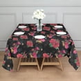 thumbnail image 3 of Pioneer Flower Floral Print Pattern Square Tablecloth,Waterproof Square Table Cover,Wipeable Spillproof Washable Table Cover for Home Kitchen Party Decor 52"x52"(132x132cm), 3 of 6