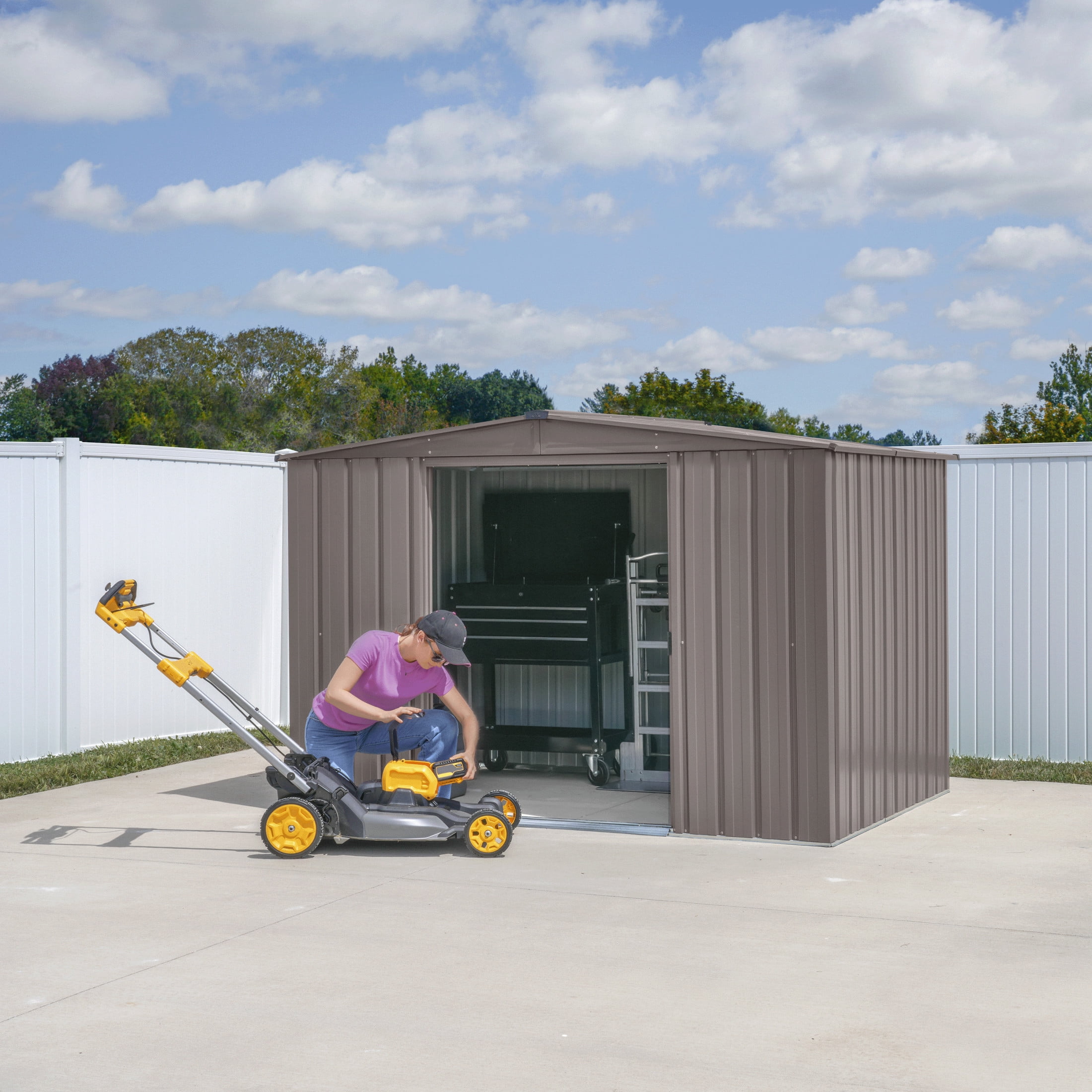 Arrow Essentials 8 x 6 x 6 ft Oswego Tea Steel Shed