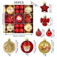 thumbnail image 3 of erdimoy 35‑Pack Christmas Ball Ornaments Set, Assorted Xmas Tree Hanging Baubles for Holiday Home Party Decoration, 3 of 6